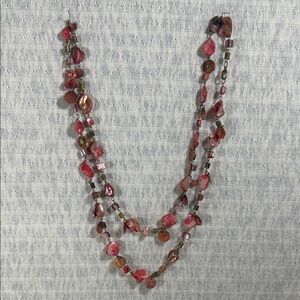 Elegant Pink and Gold Conch Shell Necklace